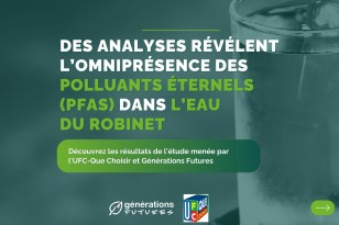 Polluants éternels dans l’eau du robinet : une large présence détectée dans 96 % des communes testées.