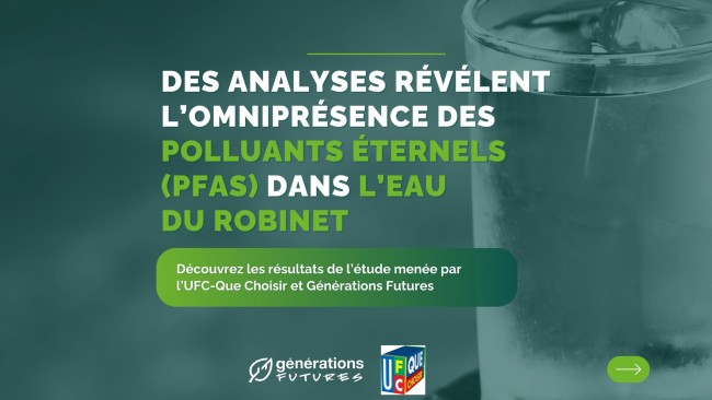 Polluants éternels dans l’eau du robinet : une large présence détectée dans 96 % des communes testées.