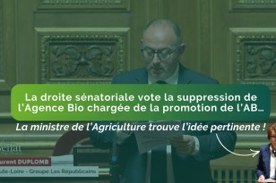 Agriculture : la droite sénatoriale vote la suppression de l’Agence Bio chargée de la promotion de l’agriculture biologique…la ministre de l’Agriculture trouve l’idée pertinente !