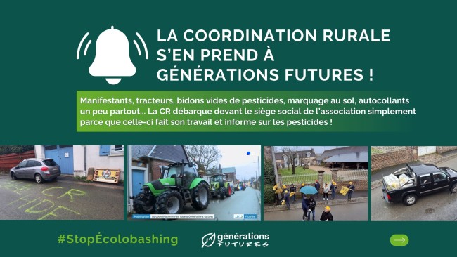 Alerte : La Coordination Rurale s’en prend à Générations Futures