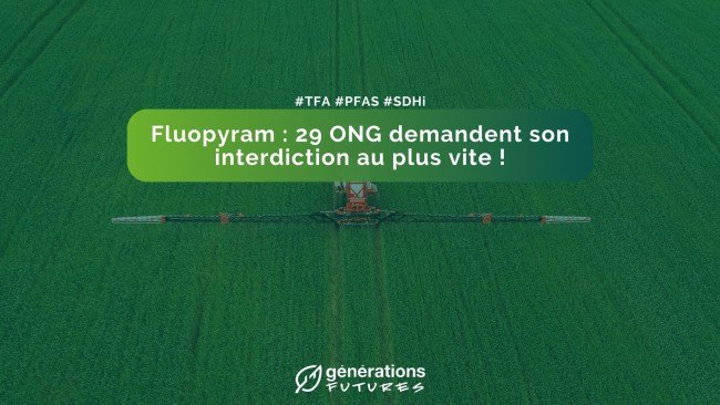 Fluopyram : 29 ONG demandent son interdiction au plus vite !